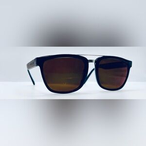 Brillaro Black Silver Oval Sunglasses Frames Only